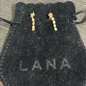 LANA Gold Drop Earrings with Vertical Design